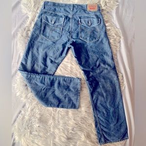 Levi’s 514 Jeans RARE Limited Edition Straight Leg 36 x 30 Flap Button Pockets